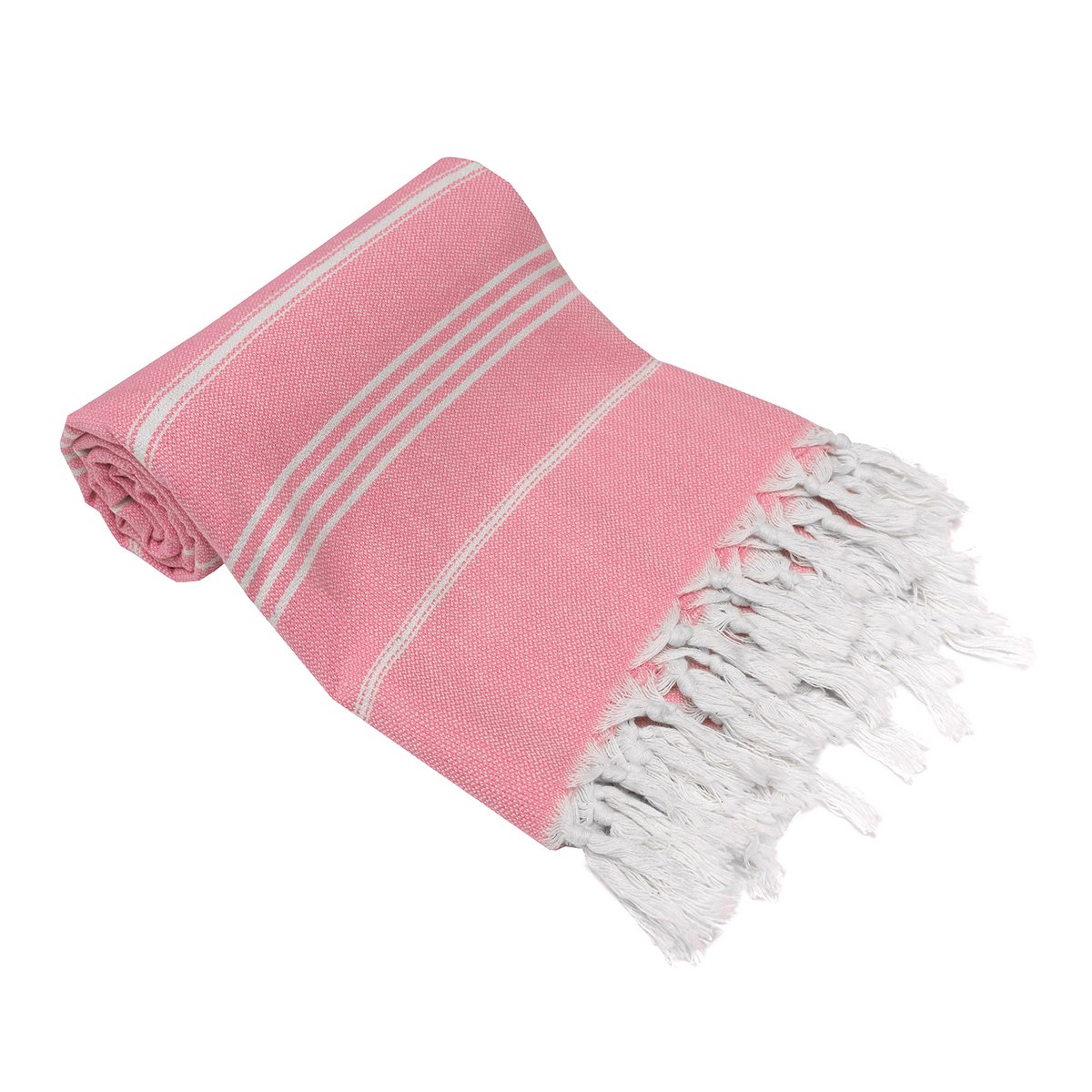 Serviette de plage fouta 100% coton organique 100x180 - Rose