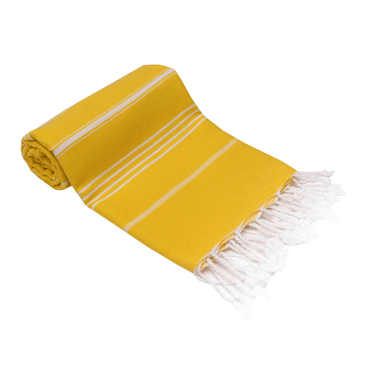 Serviette de plage 100% coton 100x180 - Jaune