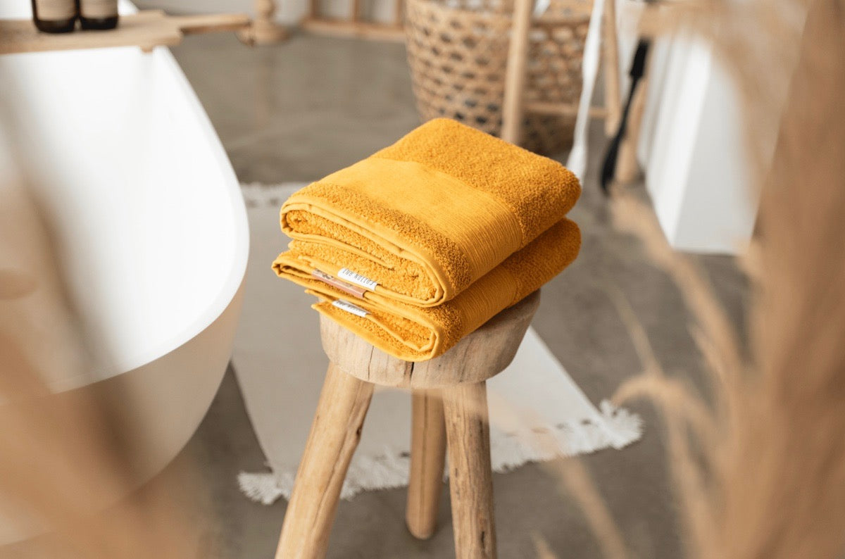 Serviette 100% coton biologique 60x110 - Ocre