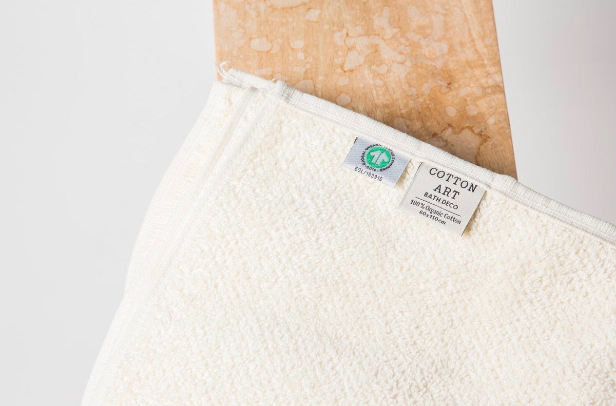 Serviette 100% coton biologique 60x110 - Crème
