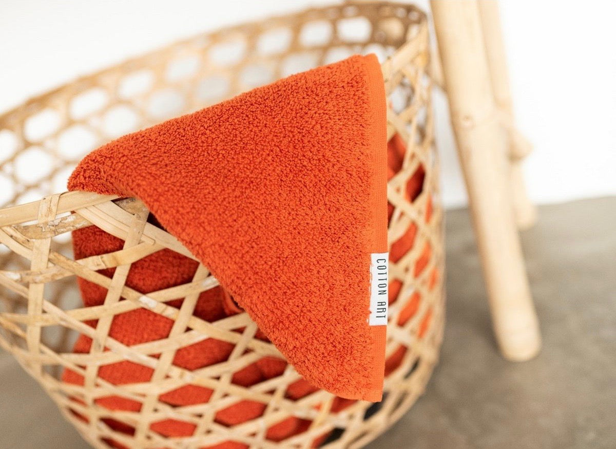 Serviette 100% coton biologique 60x110 - Terracotta