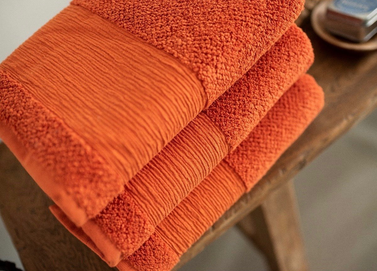 Serviette 100% coton biologique 60x110 - Terracotta