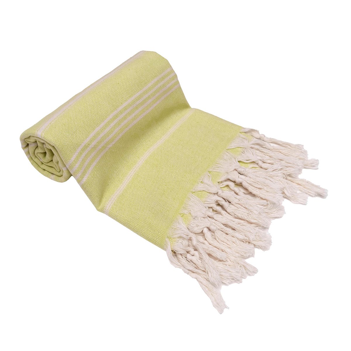 Serviette de plage 100% coton Bio 100x180 -Vert Citron