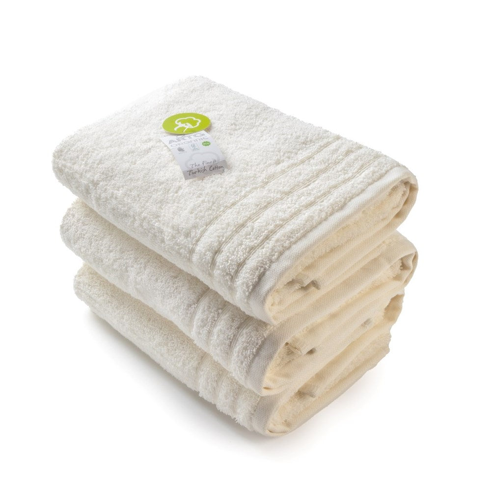 Serviette de bain 100% coton organique 60x110 - Blanc crème
