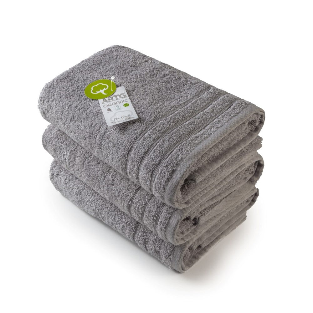 Serviette de bain 100% coton organique 60x110 - Gris clair