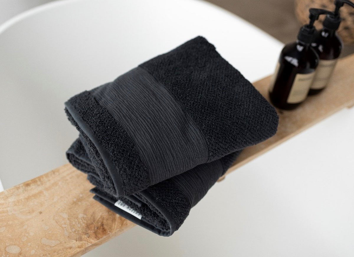Serviette 100% coton biologique 60x110 - Sable noir
