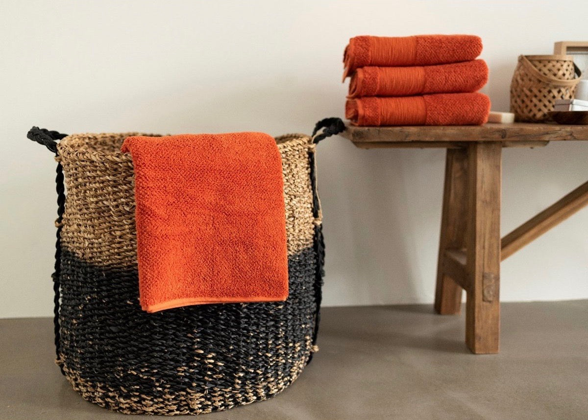 Serviette 100% coton biologique 60x110 - Terracotta