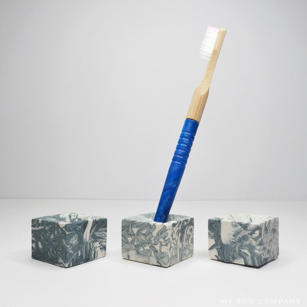 Porte à brosse à dent effet marbré