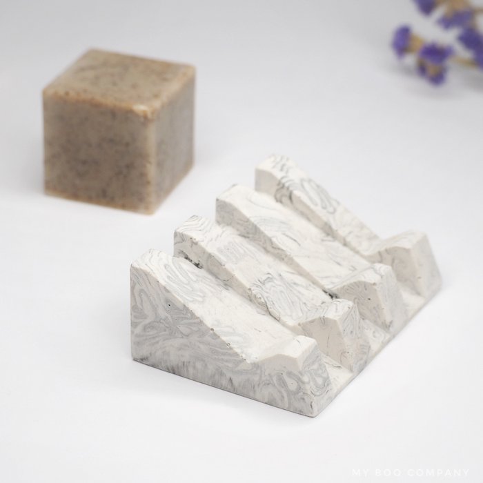 Porte savon marbré - modèle incliné